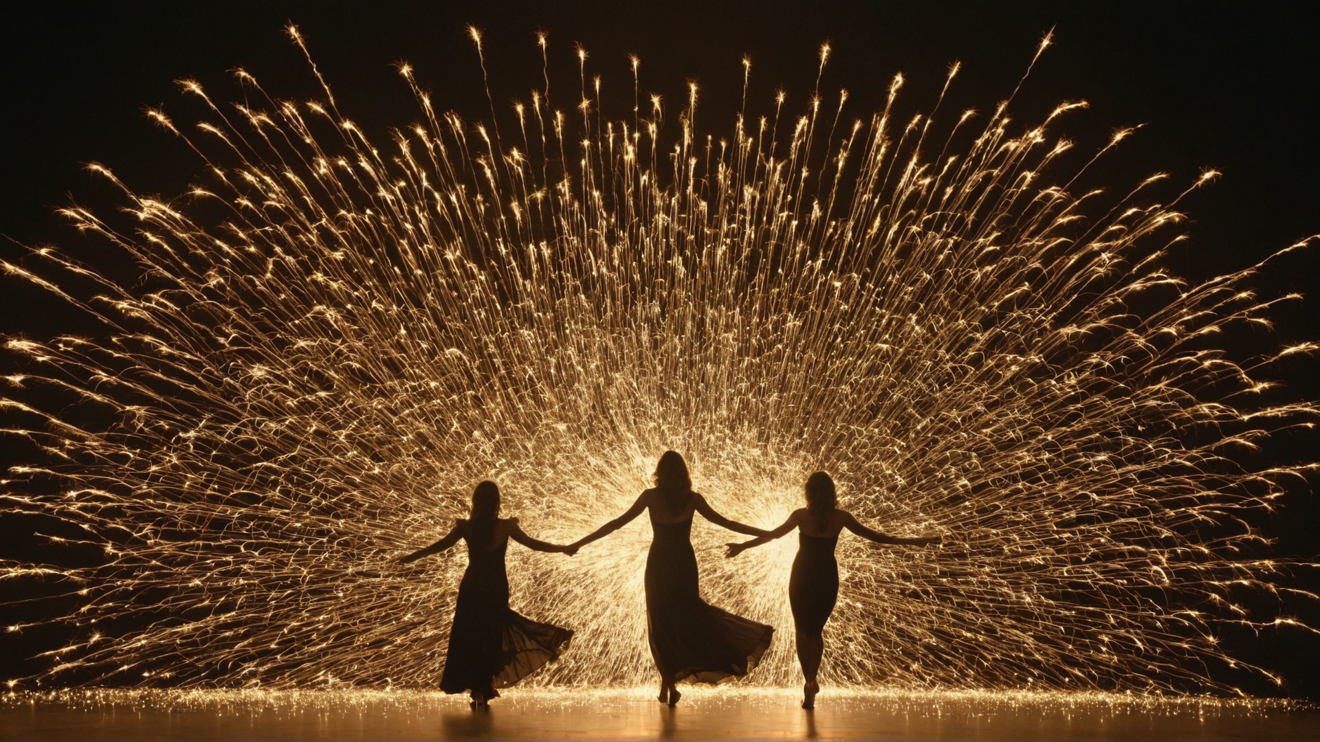 Witness the graceful dance of metallic particles as they gracefully move and col