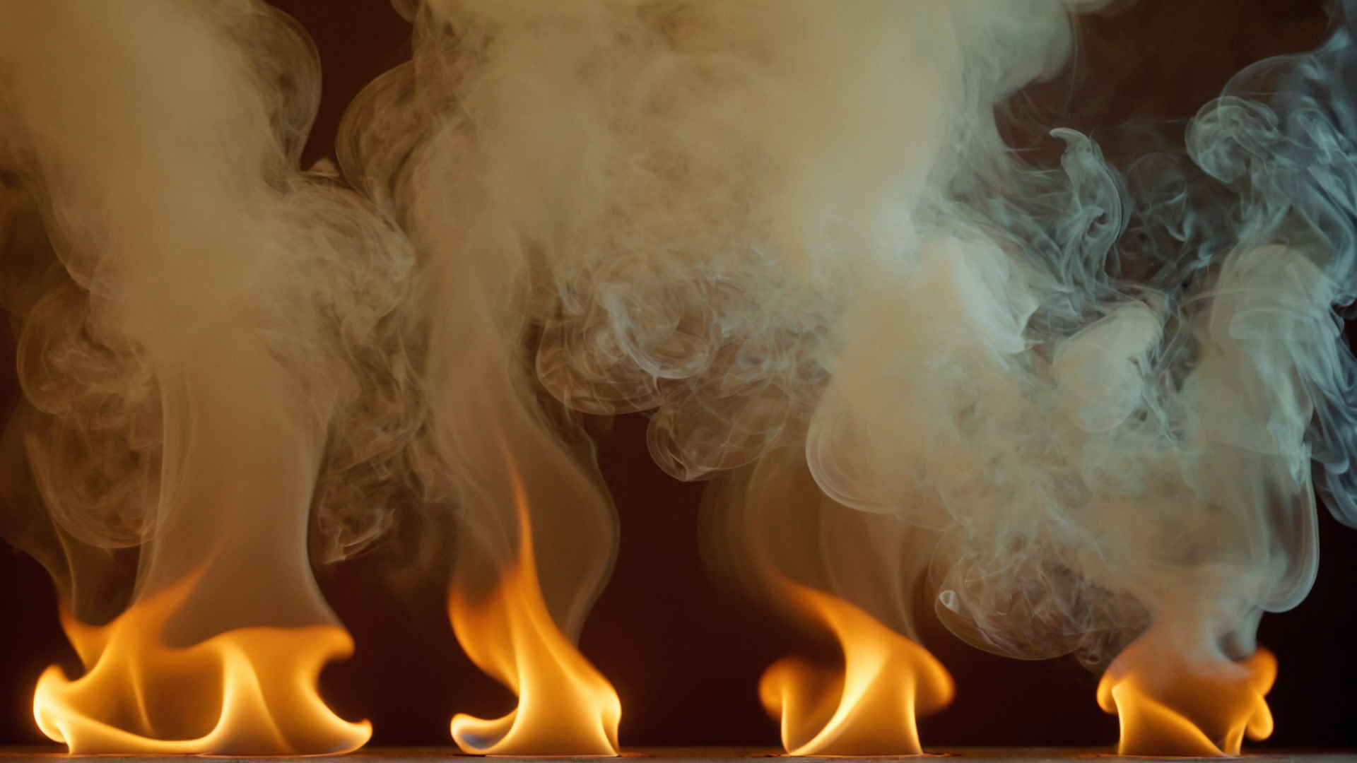 Elements to focus on: Translucent smoke patterns, interplay of colors and shadow