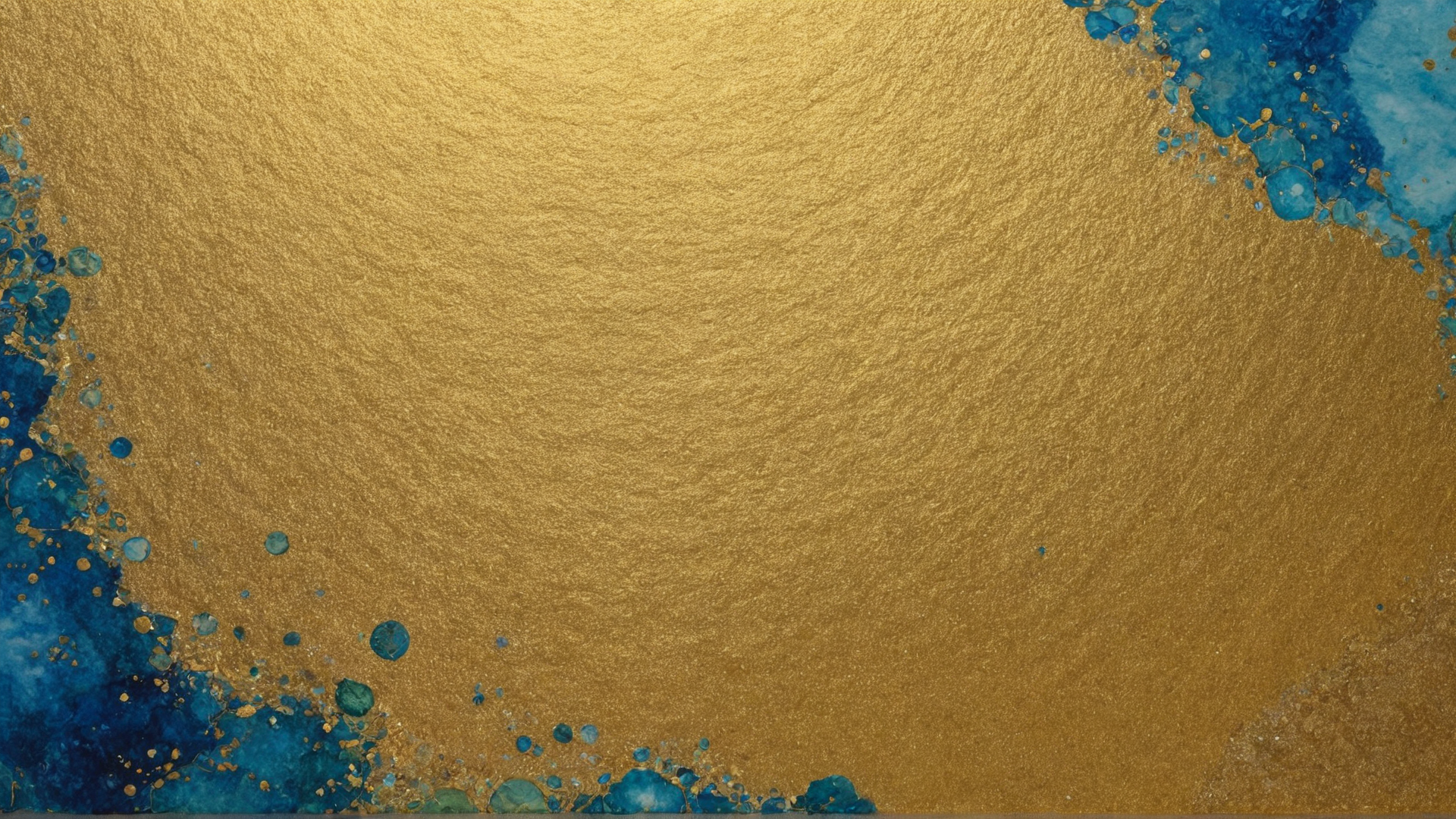 Klimt ,Water color,illust,gradation from yellow to blue, Thin gold thread in the